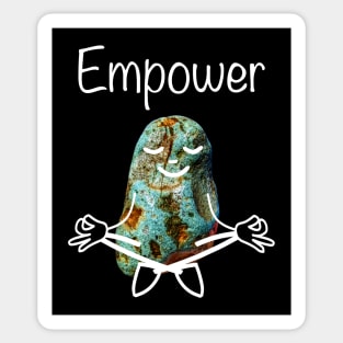 Rockhound Lotus Yoga Pose - Funny Empower Mental Health Rockhounding Sticker